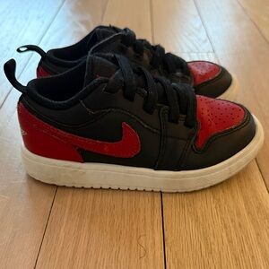 Nike Air Jordan Kids Black and Red Sneakers